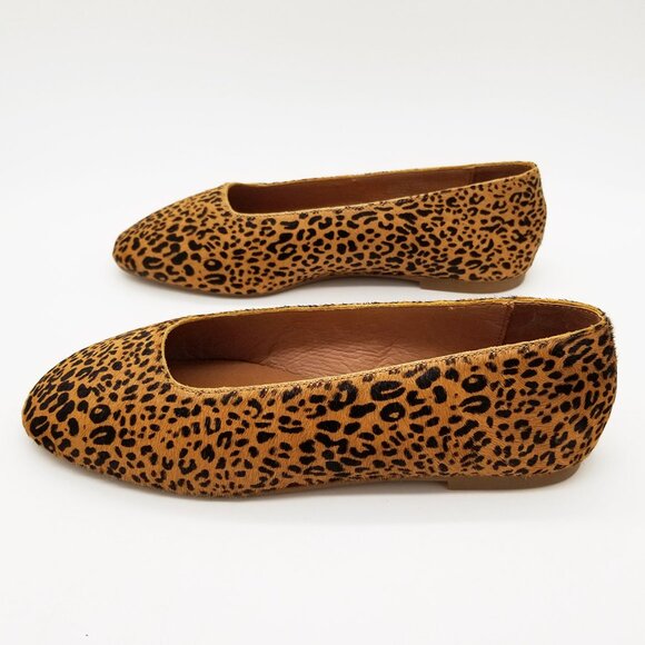 NEW Madewell The Cory Flat in Leopard Calf Hair Desert Dune Multi Size 6 $118 - Picture 12 of 16